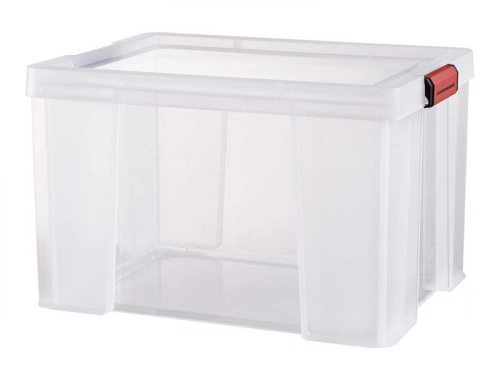 bac de rangement  plastique transparent l.39 x P.50 x H.32.5 cm