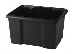 Bac de rangement empilable superposable, SUNDIS, 45 L noir