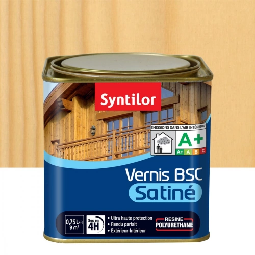 Vernis bois extérieur SYNTILOR Bsc incolore satiné 0.75 l