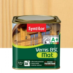 Vernis bois extérieur SYNTILOR Bsc incolore mat 0.75 l