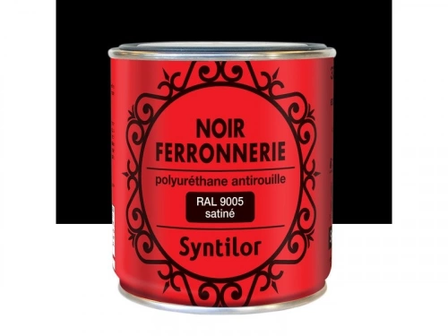 Peinture ferronnerie extérieur RAL 9005, SYNTILOR, 0.375 L noir satiné