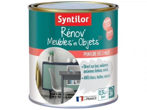 Peinture meuble et boiserie Rénov SYNTILOR blanc mat 0.5 l