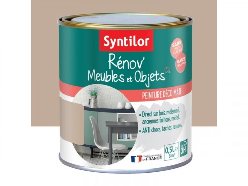 Peinture meuble et boiserie Rénov SYNTILOR caramel nature mat 0.5 l