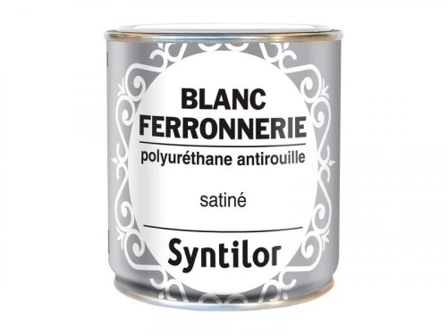 Peinture Ferronnerie Extérieur Polyuréthane Syntilor Blanc Mat 0.375 L