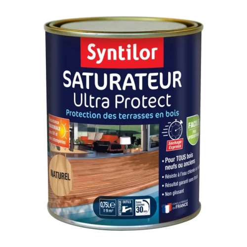 Saturateur Ultra protect naturel mat pour bois, 0.75 l