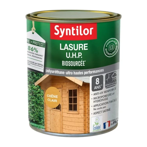 Lasure Uhp biosourcée nature protect 8 ans chêne clair satiné 1 l