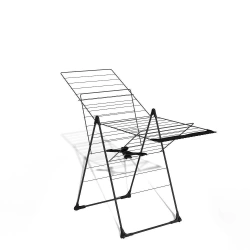 Etendoir a linge sur pieds25 m noir