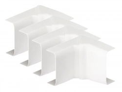 Lot De 4 Angles Intérieurs Blanc Pour Moulure, H. 3.2 X P.1.1 Cm
