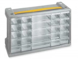 Casier À Vis Plastique 25 Tiroirs, H. 24 X L. 40.5 X P. 15 Cm