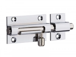 Targette À Pêne Rond Thirard, Laiton Chromé Gris