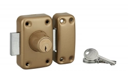 Verrou apache cylindre, 40 mm, doré