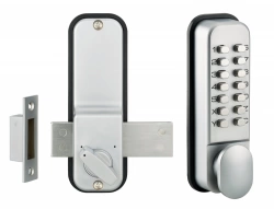 Verrou à combinaison mécanique en applique avec pêne dormant, combinaison modifiable 2 à 8 chiffres ou lettres