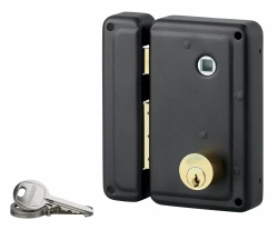 Serrure en applique THIRARD 75 x 130 mm, à poignée, vertical, ouverture à gauche