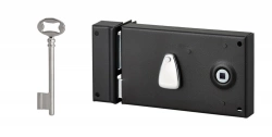 Serrure en applique THIRARD, 140 x 80 mm,poignée, horizontal, ouverture à gauche