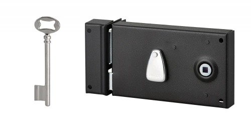 Serrure en applique THIRARD, 140 x 80 mm,poignée, horizontal, ouverture à gauche