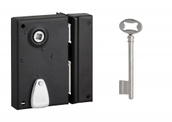 Serrure en applique THIRARD, 70 x 110mm, à poignée, vertical, ouverture à droite