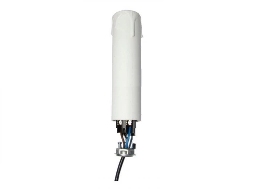 Bougie équipée E14 en plastique, TIBELEC, blanc 60 W
