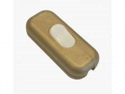 Interrupteur Tibelec, Plastique, Or