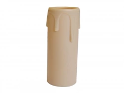 Bougie E14 Tibelec, Plastique, Beige