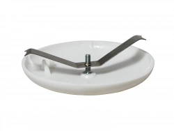 Rosace Cache-Fil Tibelec, Plastique, Blanc