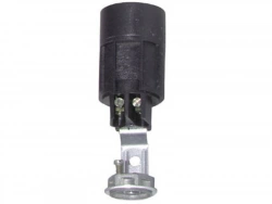 Support E14 Tibelec, Plastique, Noir 60 W