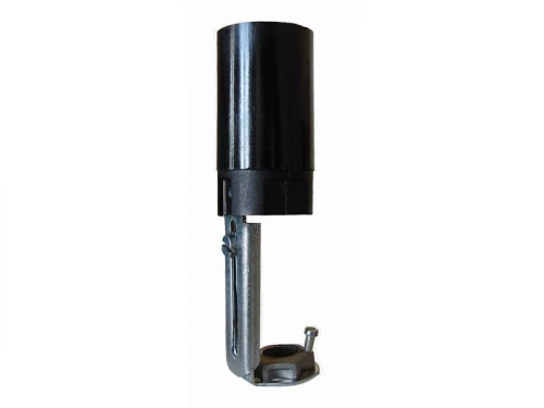 Support E14 Tibelec, Plastique, Noir 60 W