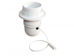 Douille 1/2 Fil Et Baguette E27 Tibelec, Plastique, Blanc 60 W