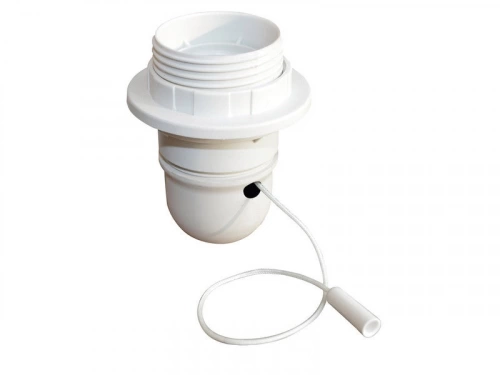Douille 1/2 Fil Et Baguette E27 Tibelec, Plastique, Blanc 60 W
