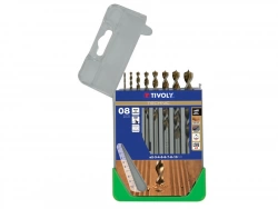 Coffret 8 Forets Technic Bois, Diam.2-3-4-5-6-7-8-10 Mm Tivoly