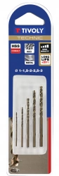 Coffret de 5 forets technic métal, Diam.1 à 3 mm TIVOLY 11.46857