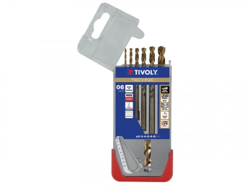 Coffret De 6 Forets Technic Métal, Diam.2 À 8 Mm Tivoly 11468470047