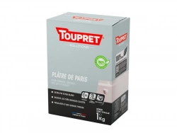 Plâtre de Paris en poudre pour mur / plafond intérieur, TOUPRET, 1 kg