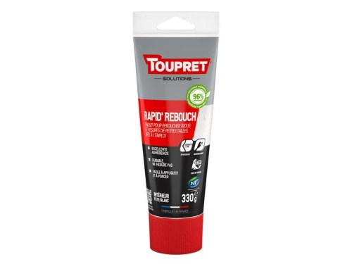 Enduit de rebouchage Rapid Rebouch en pâte pour mur / plafond, TOUPRET, 0.33 kg