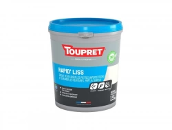 Enduit De Lissage Toupret Rapid Liss 1.5 Kg En Pâte, Pour Mur / Plafond Intérieu