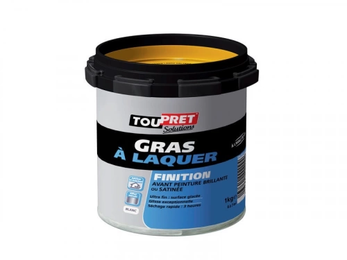 Enduit Gras À Laquer Toupret Gras À Laquer 1 Kg En Pâte, Intérieur / Extérieur