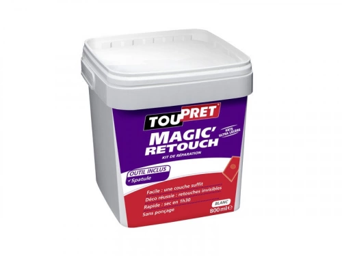 Enduit De Rebouchage Toupret + Spatule 800Ml En Pâte Allégée Pour Mur Et Plafond