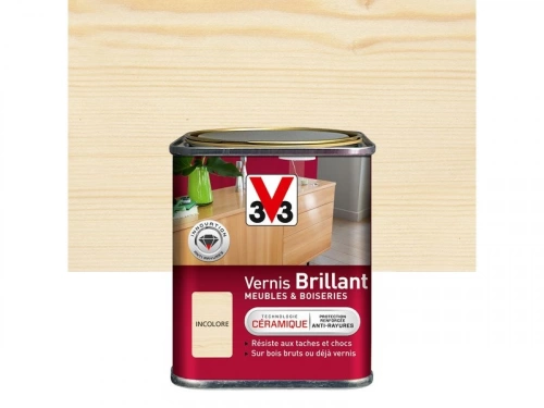 Vernis Meuble Et Objet V33, Incolore Brillant, 0.25L