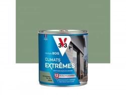 Peinture bois extérieur Climats extrêmes® V33, vert provence satiné 0.5 l