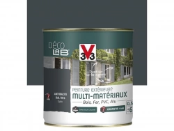 Peinture multimatériauxx extérieur Décolab V33 anthracite satiné 0.5 L