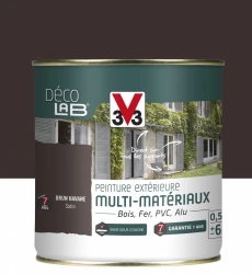 Peinture multimatériau extérieur Décolab® V33 brun havane satiné 0.5 l