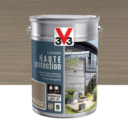 Lasure V33 Hp les contemporaines 8 ans gris argenté satiné 5 l