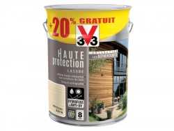 Lasure V33 Hp les authentiques 8 ans incolore satiné 5L+20% gratuit