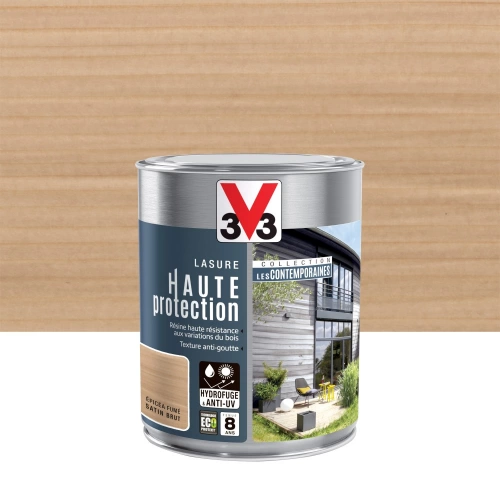 Lasure V33 Hp les contemporaines 8 ans épicéa fumé satiné 1 l