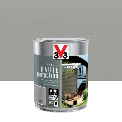 Lasure V33 Hp les opaques 8 ans galet satiné 1 l
