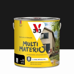 Peinture extérieure bois, fer, plastique V33 noir satiné 2l