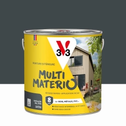 Peinture extérieure bois, fer, plastique V33 anthracite satiné 2l