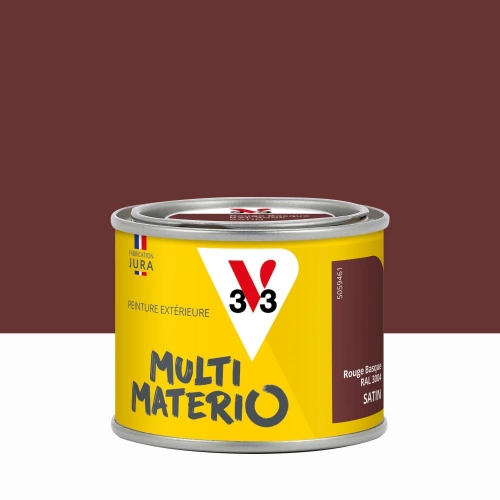 Peinture extérieure bois, fer, plastique V33 rouge basque satiné 0.125l
