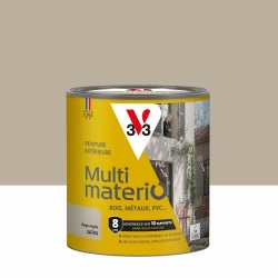 Peinture extérieure bois, fer, plastique V33 beige argile satiné 0.5l