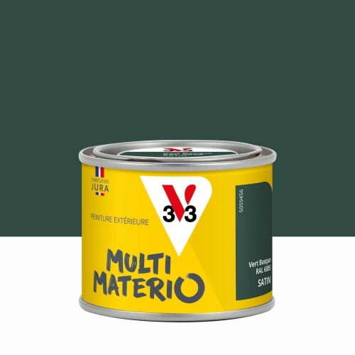 Peinture extérieure bois, fer, plastique V33 vert basque satiné 0.125l