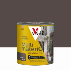 Peinture extérieure bois, fer, plastique V33 brun havane satiné 0.5l